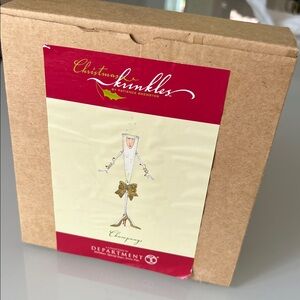 Department 56 Christmas Krinkles Champagne Ornament - Red and Gold